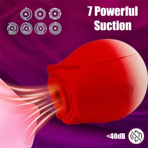 Gradient Rose Suction Vibrator for Soft Stimulation