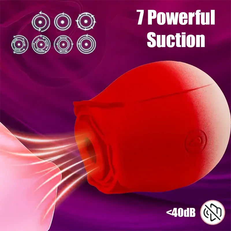 Gradient Rose Suction Vibrator for Soft Stimulation