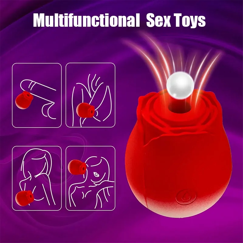 Gradient Rose Suction Vibrator for Soft Stimulation
