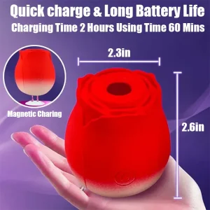 Gradient Rose Suction Vibrator for Soft Stimulation