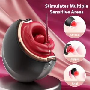Rose Sex Toy with Tongue Vibration for Discreet Pleasure