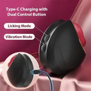 Rose Sex Toy with Tongue Vibration for Discreet Pleasure